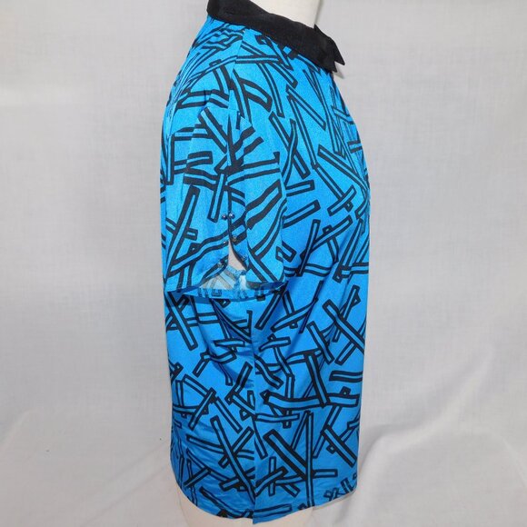 Jamie Sadock Womens L Blue Black Abstract 1/4 Zip Golf Polo Shirt - Picture 15 of 16